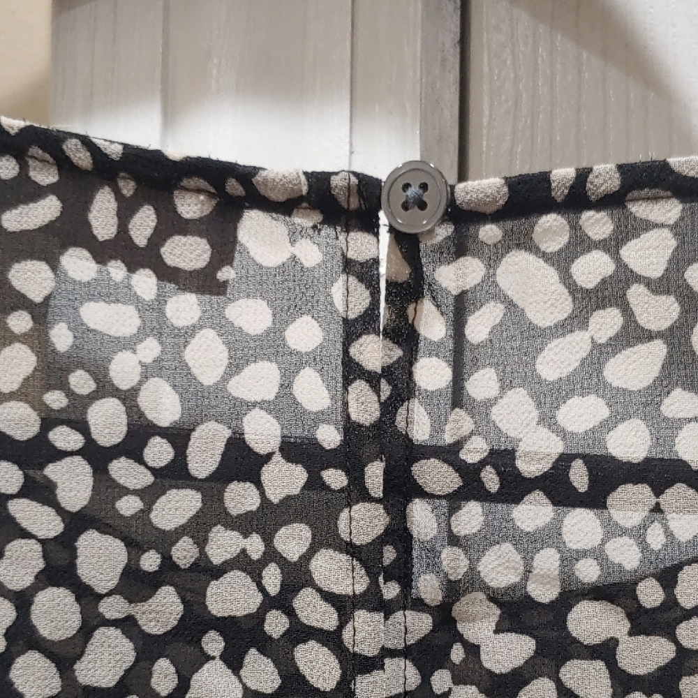 Ann Taylor Loft Black and White Ruffle Blouse - Picture 6 of 6
